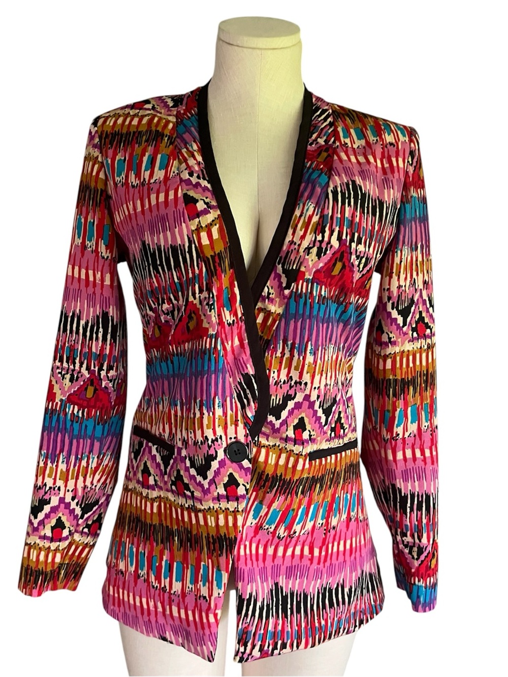 Spacegirly Funky Vibrant Pink Patterned Women's Blazer